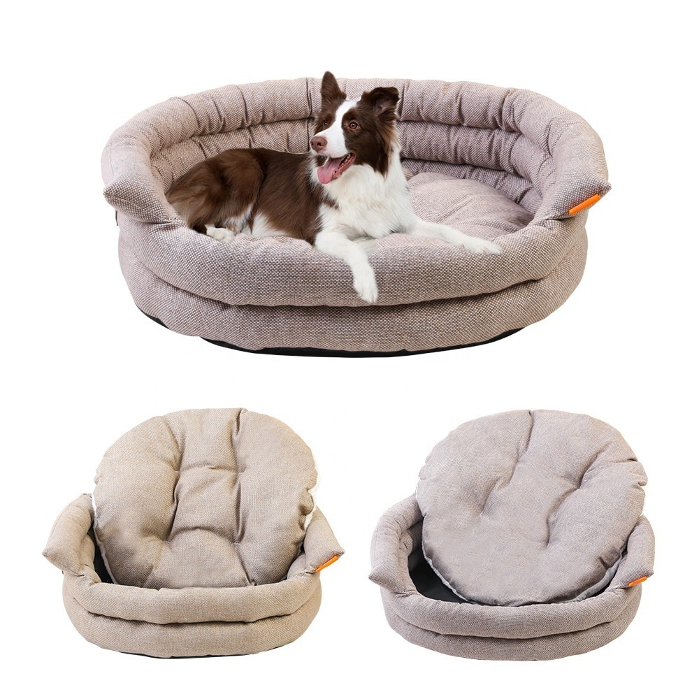 Dog Bed with Anti-Slip Bottom Waterproof Cat Bed House Removable Dog Mat for The Car