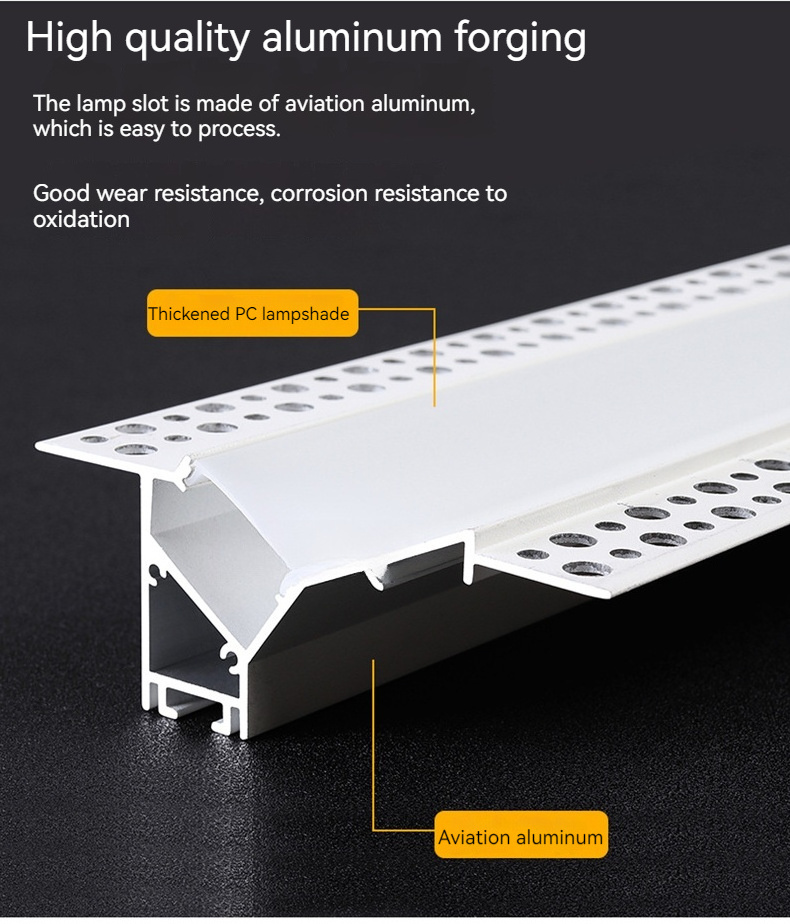 Led Aluminum Profile Light For Plaster Board Channel Skirting