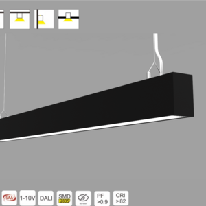 Aluminum Office Up-down Wall Pendant Linear Strip Lighting System Recessed Linkable Led Linear Light 80 Shop Light Led 4ft Feit