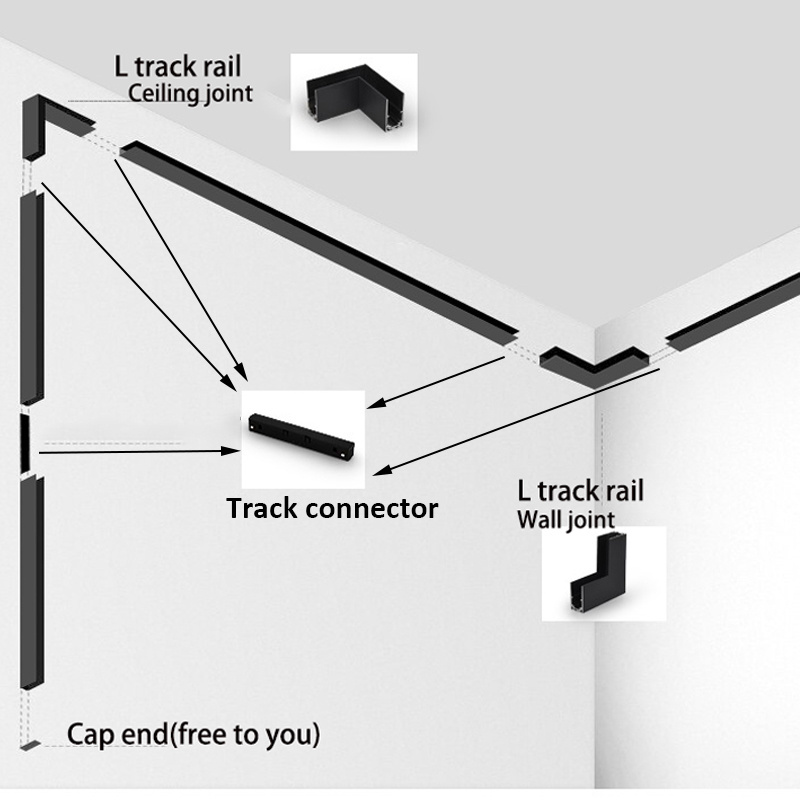 20 35 Width Dc48v Led Recessed Magnet Tras Suspending Magnetic Track Rail For Russia Stretch Ceiling