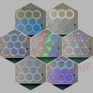 Hollow Hexagon LED Pendant Light Honeycomb Lights FOR Car Workshop Garage