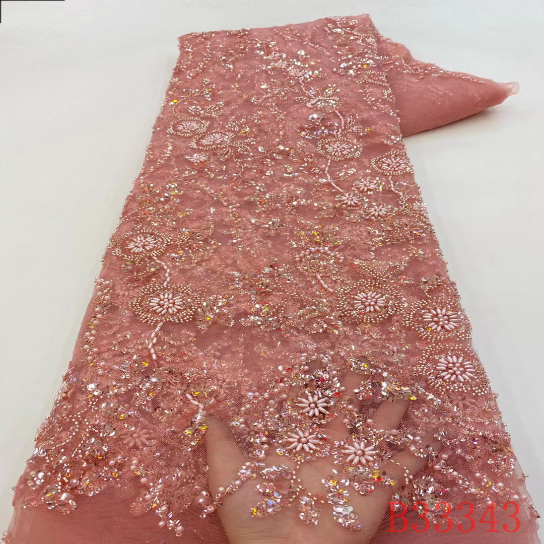 quality luxury glass bead mesh for bearing embroidered and beaded tulle overlay wedding dress