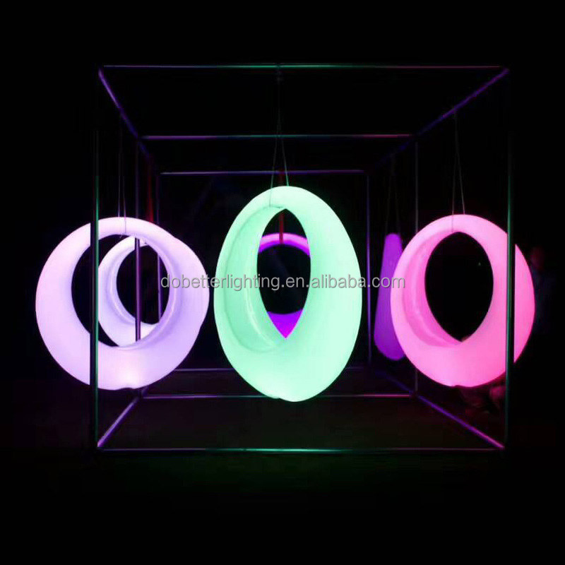 LED Swing glowing lighting swing Outdoor colorful hanging swing chair