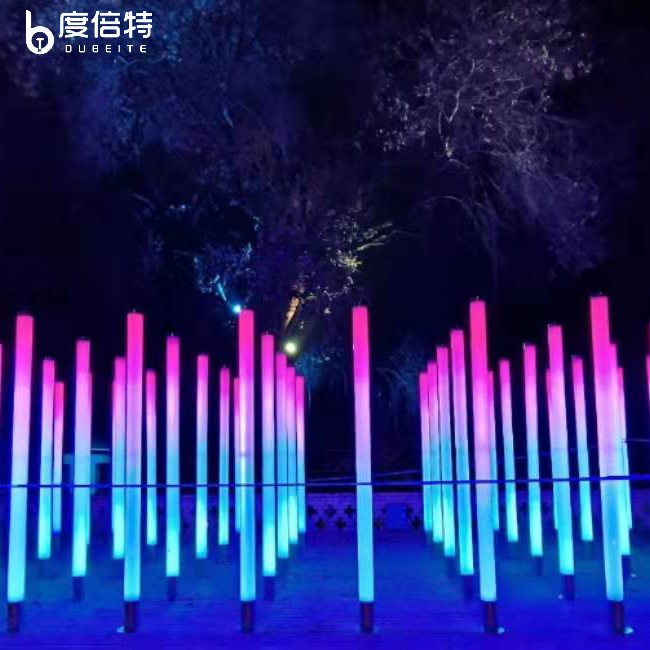 Dmx Led Rgb Tube Color Change Led Tube Milky White Cover 360 Degree Digital Tube Column Lights