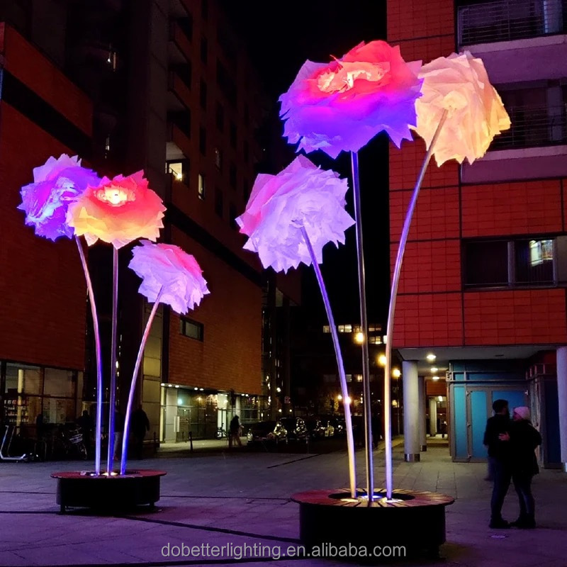 Newset Arrival giant flower sculpture light for Event Wedding Display Luminous LED flower light