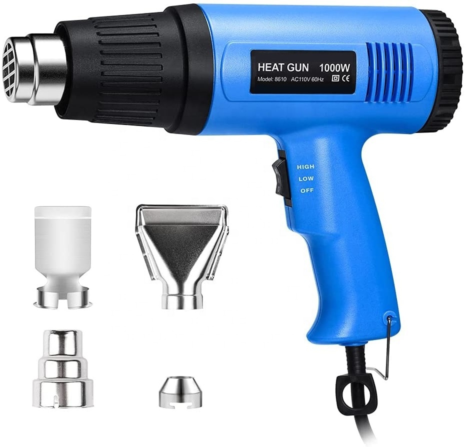 fast shipping 2022 1000W 220V heat air gun 50-600 electric corded heat air gun with Degree Air Reduction Nozzle