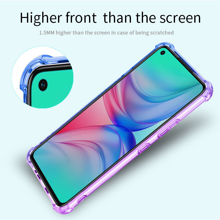 Shockproof Gradient Color Changing Protective Cover Soft TPU Cell Mobile Phone Case for Infinix Note 12 Pro Hot 20 Pro