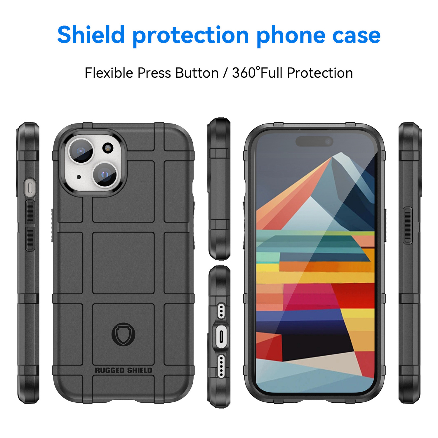 For iPhone 15 Case New, Premium 3.0 MM Durable Flexible Soft TPU Shockproof Mobile Phone Case For iPhone 11 12 13 14 15 Pro Max