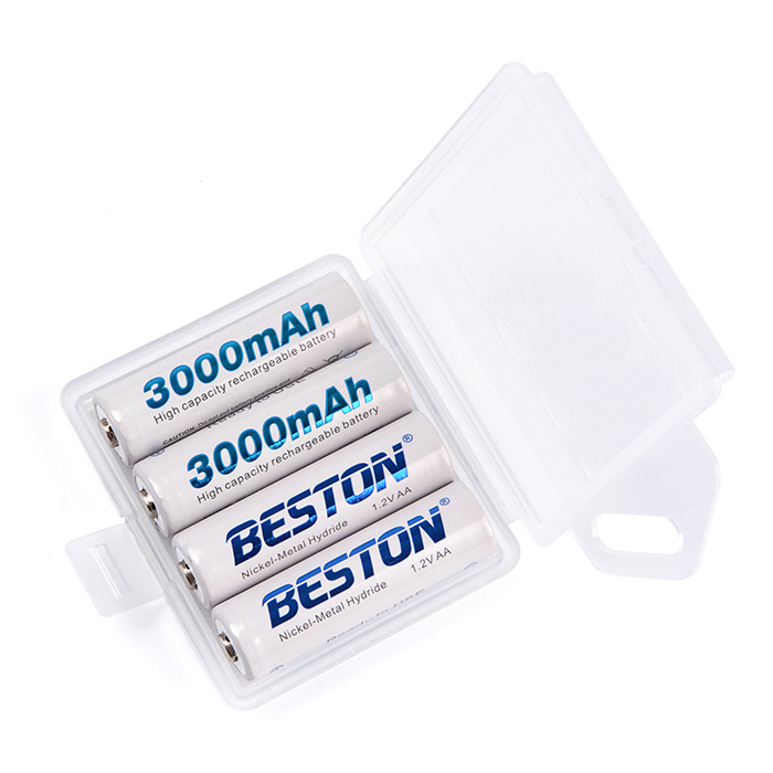 Hotselling Beston high Capacity Battery 3000mAh 1.2v 1.5v AA NiMh Rechargeable Button Top Cell Batteries