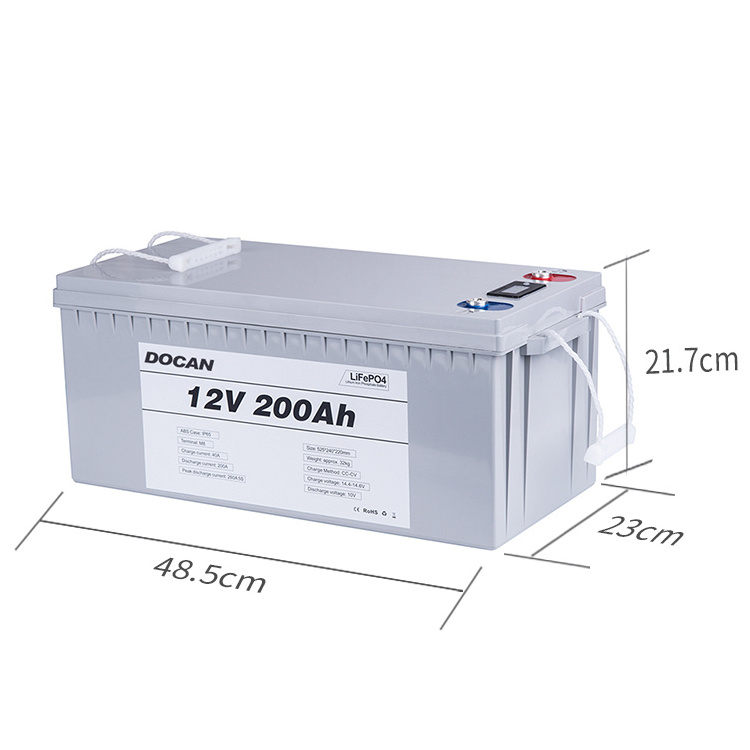 Customized Lifepo4 12V 200AH 2400WH RV Golf Cart AGV FORKLIFT Caravan Marine sail boat battery Solar system Battery Pack