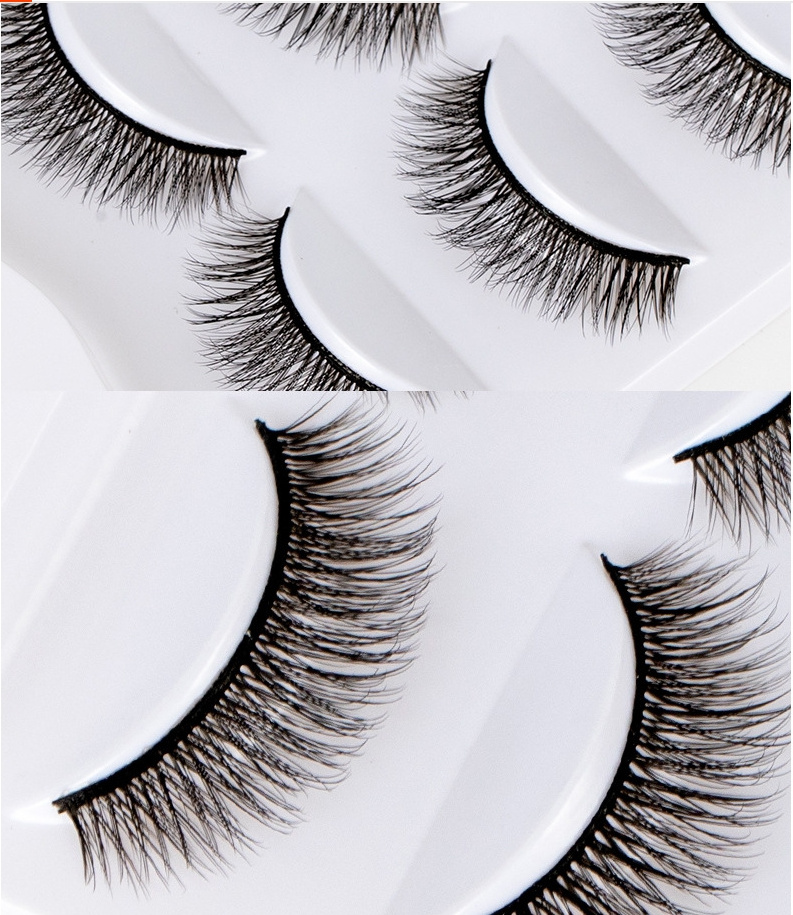 Docarelife False Eyelashes Vegan 3D Mink Lashes Natural Look Fluffy Cat Eye Wispy Lashes 3D Strip Short Volume Fake Eyelashes