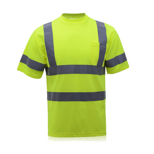 Custom Beautiful Safety Hi Vis Graphic Reflective Fashion Workwear T Shirt Clothing breathable durable comfortable good quality