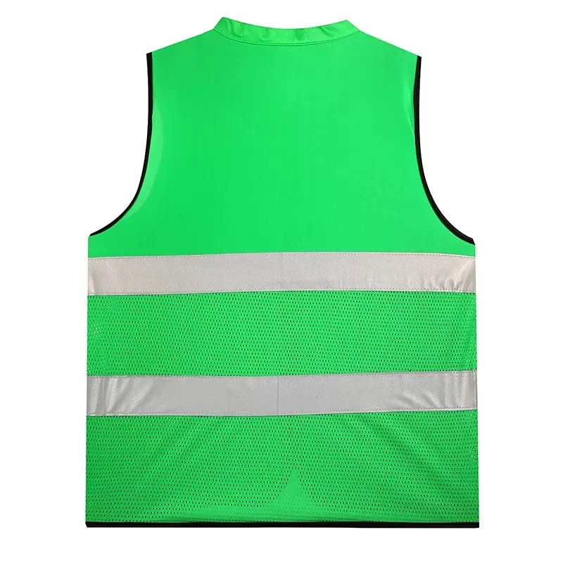 Wholesale Road Visibility Safety Reflection Vest Fluorescent Green Cheap Reflective West Hi Vis Running Safety Worker Vests