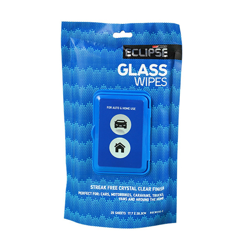 Quick drying no residue super cleaning power glass cleaning wipes