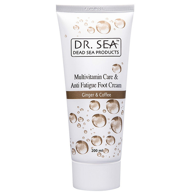 Multi-Vitamin Treatment and Anti-Fatigue Foot Cream with Ginger and Coffee Extracts by Dr.SEA Cosmetics Israel Dead Sea Products