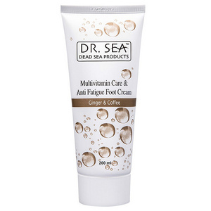 Multi-Vitamin Treatment and Anti-Fatigue Foot Cream with Ginger and Coffee Extracts by Dr.SEA Cosmetics Israel Dead Sea Products