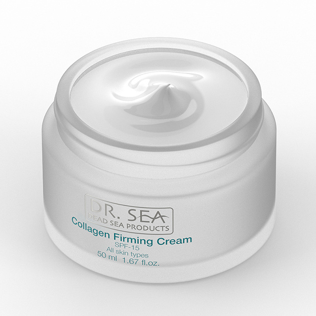 Dr. Sea Collagen Firming Cream SPF 15 - Lifting and Firming Cream with Vegetable Collagen & Dead Sea Minerals for All Types Skin