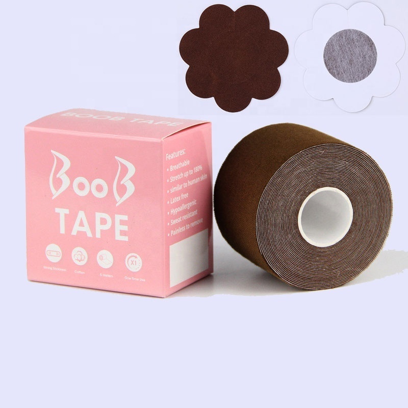 Elastic Breathable Pull Up Various Skin Colored Breast Lift Nipple Cover Bras Boob Tape