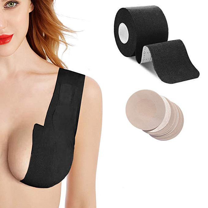 Strapless Bra Push Up Bra Tape Waterproof Uplift Boob Tape Breast Lift Tape with Nipple Cover