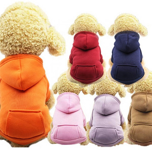 Wholesale Cheap Multicolor Soft Fleece Warm Pet Custom designer Hoodie Blank Diy Dog Pet Clothes