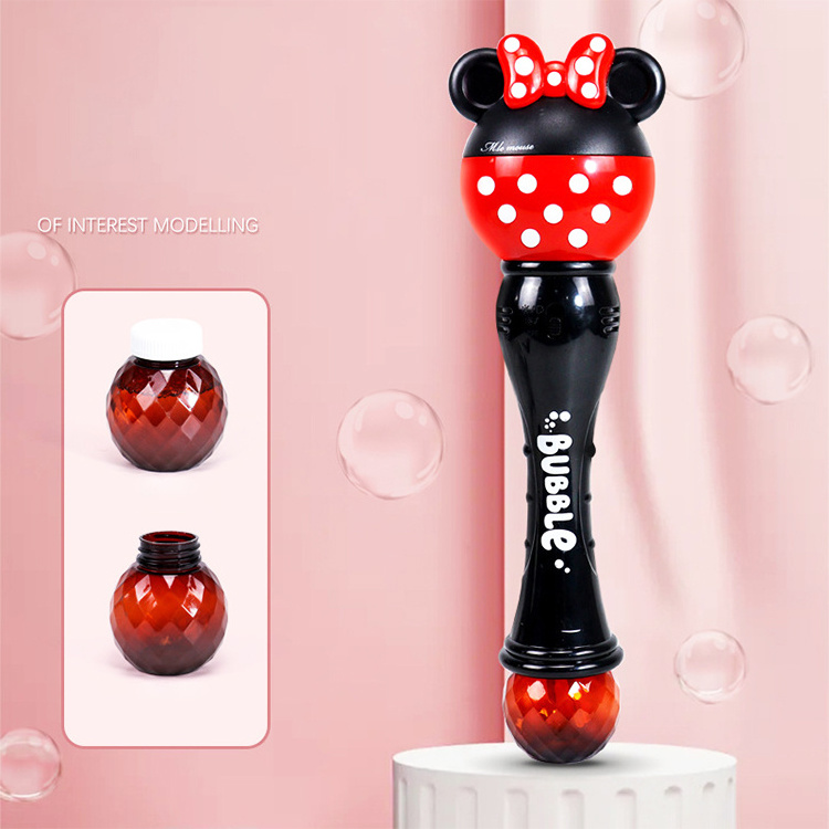 Electric LED Flashing Light Bubble Magic Wand Toy Gift Item Mickey Mouse Kids Toys Bubble Wand WIth Led Lights And Music