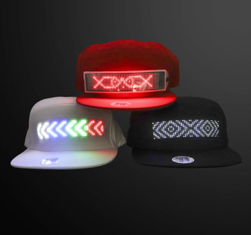 Custom LED Flashing Light up Hat Sports Travel Sun Protect Baseball Cap Unisex Adults Party Accessories Winter Hat Party Favor