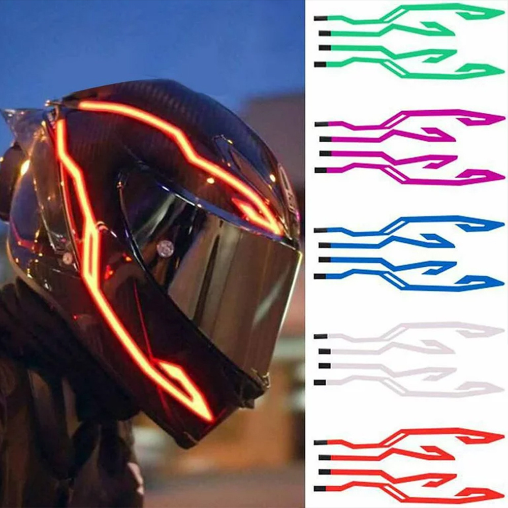 Motorcycle Helmet Strip Light Bar Fluorescent New Diy Helmet Cover Decor Light Product Bar Led Riding Signal Light Strip