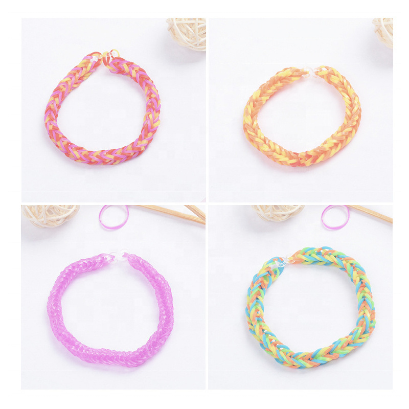 Rainbow Rubber Bands Kit, Bracelet Making Set for Boy Girl Weaving DIY Craft Gift Set