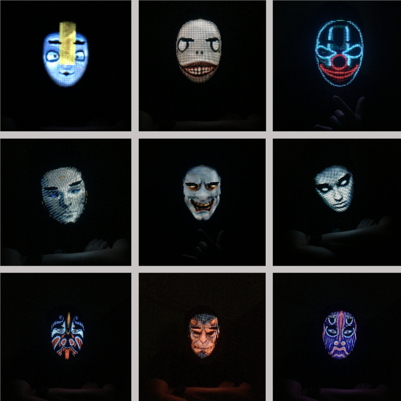 Original cross-border explosion-proof bluetooth editing display word led luminous display personalized APP mask