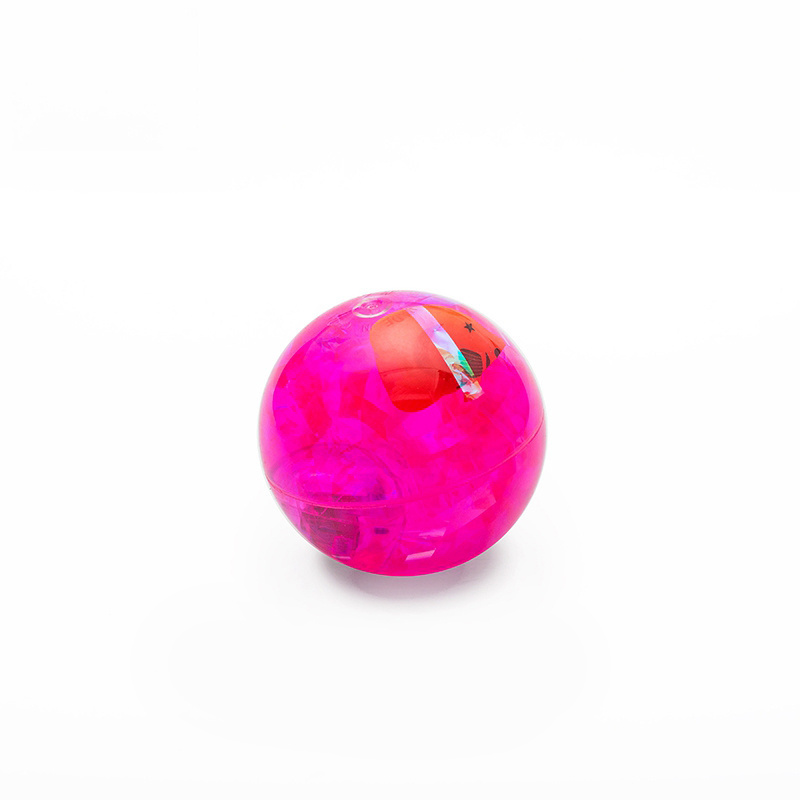 Waterproof Glitter Led Water Bouncy Ball Flashing Bouncing Rubber Ball With Rope