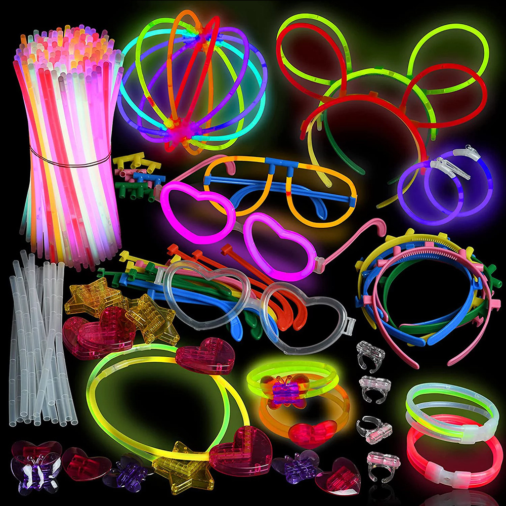 Glow Sticks Bulk Glow Eyeglasses Glow in The Dark Rave Party Glasses Birthday Wedding Favors Christmas Halloween Decor