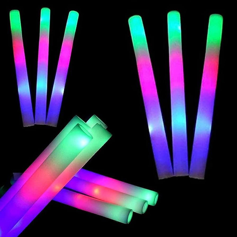 Led light up foam sticks for concert wedding led glow stick led blinking light flashing foam glow stick