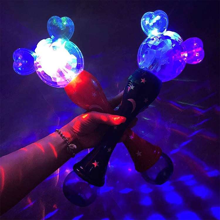 Little Kids Mickey Mouse Light and Sound Musical Bubble Wand, Includes Bubble