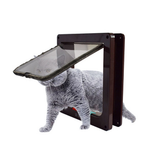 New Design Selling Best Cat Door 4 Ways Locking Cat Flap Door For Interior Exterior Doors With Reasonable Price