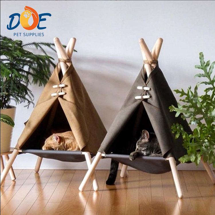 Doe Pet Dog Bed Dropshipping Personalized New Design Washable Portable Cute Pet Tent White Canvas Bed For Dog And Cat Pet Bed