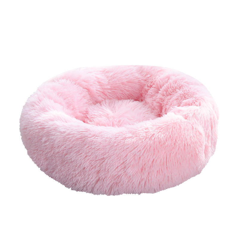 Doe Pet Dog Cat Bed Comfortable Plush Donut Dog Bed Soft Washable Cat Bed Removable Pet Mat Large Fiber Luxury Pet Supplie