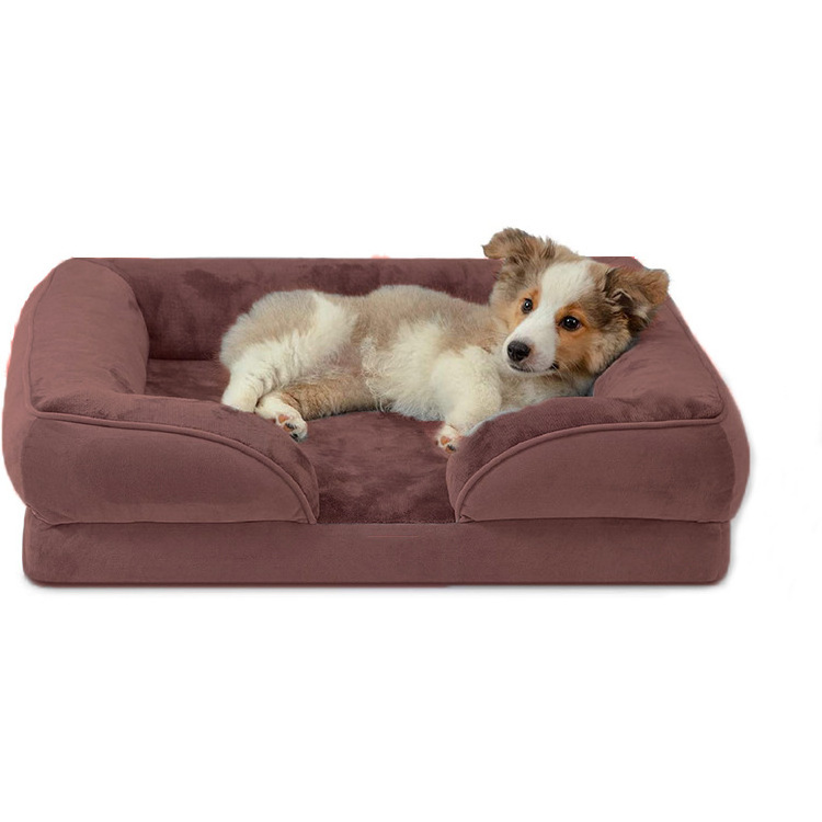 Doe Pet Dog Pet Bed Hot Selling Luxury Egg Crate Waterproof Memory Foam Orthopedic Removable Washable Cover Dog Bed For Pet