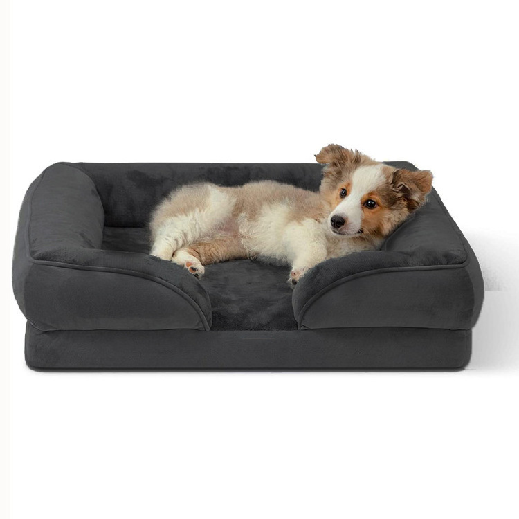 Doe Pet Dog Pet Bed Hot Selling Luxury Egg Crate Waterproof Memory Foam Orthopedic Removable Washable Cover Dog Bed For Pet