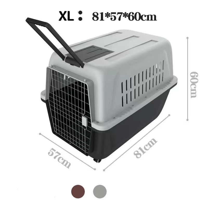 Easy Carry Portable Travel Pet Cats Dogs Cage Carrier Crate Outdoor Kennel Box