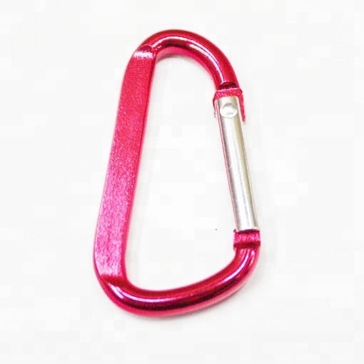 Wholesale Carabiner Clip Aluminum D-Ring Spring Loaded Gate Small Keychain Carabiner Clip Set for Outdoor Camping Mini Lock Hook