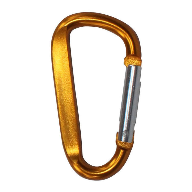 Wholesale Carabiner Clip Aluminum D-Ring Spring Loaded Gate Small Keychain Carabiner Clip Set for Outdoor Camping Mini Lock Hook