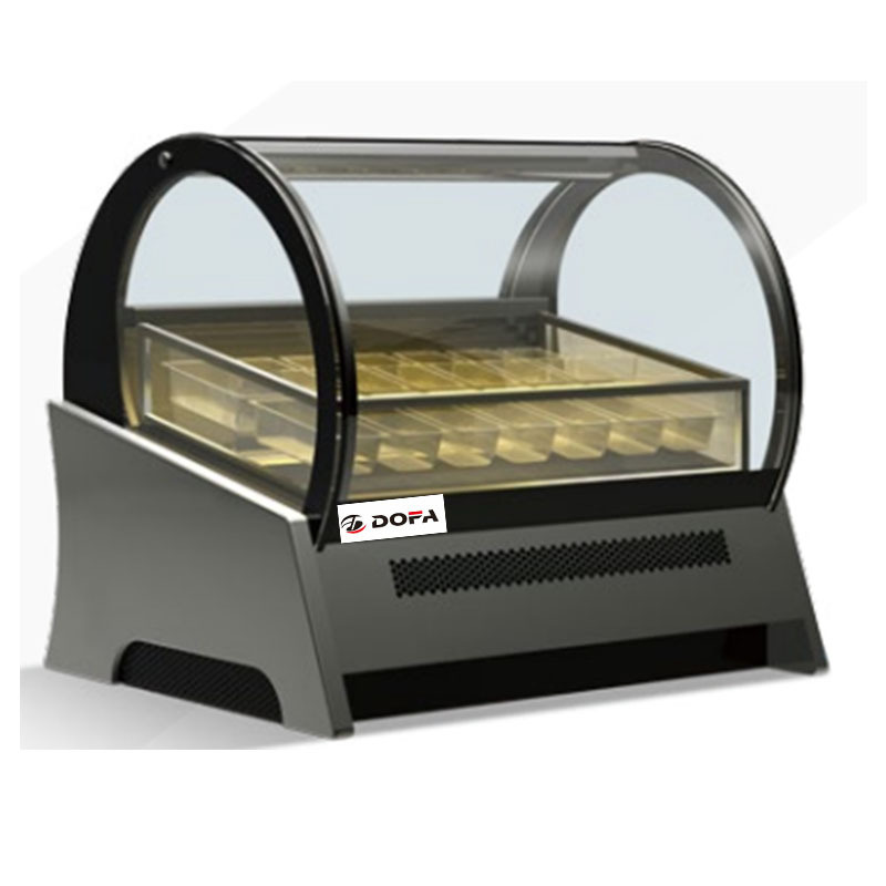 small gelato continuous freezer ice cream machine/mini counter ice cream display showcase deep freezer