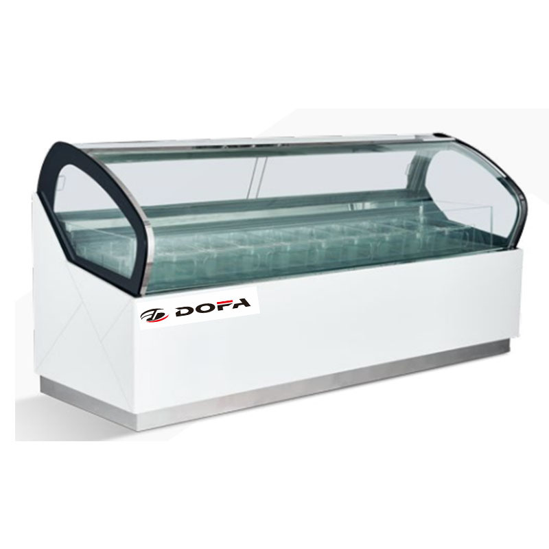 small gelato continuous freezer ice cream machine/mini counter ice cream display showcase deep freezer