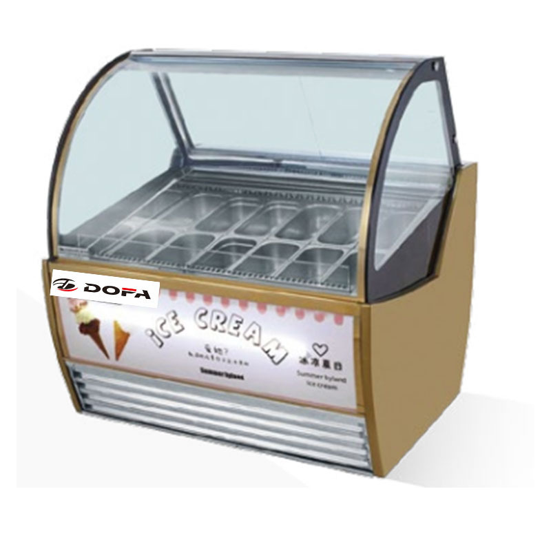 small gelato continuous freezer ice cream machine/mini counter ice cream display showcase deep freezer