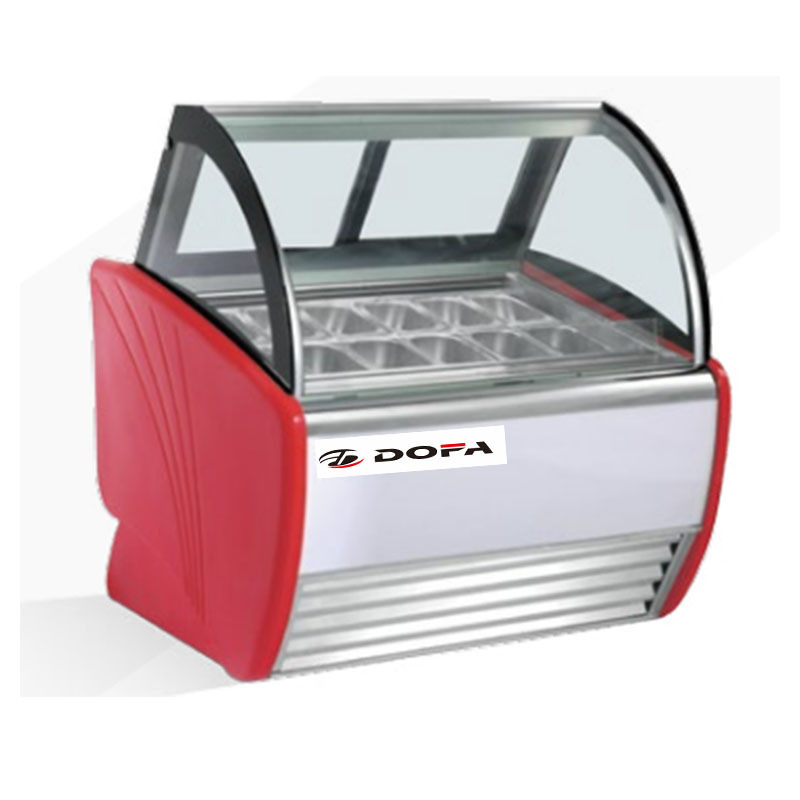 10 trays portable italian commercial refrigeration equipment countertop ice cream display freezer showcase