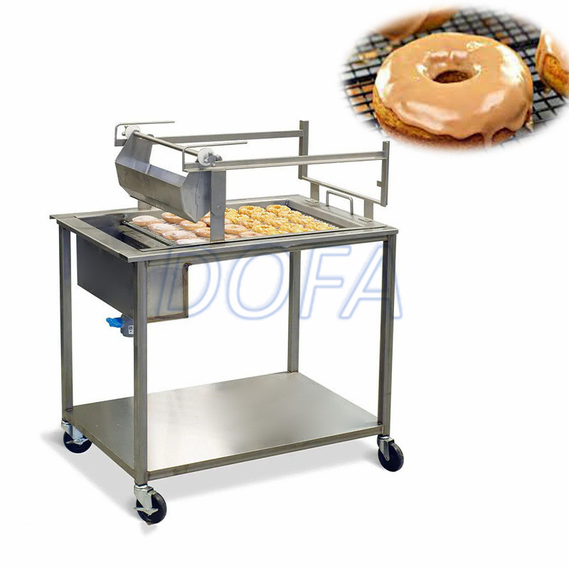 Korean Donut Shop used Manual Fried Donut Icing Sugar Spreading Machine