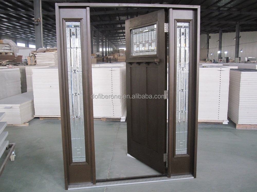 US UK standard high density CFC-free PU foam core GRP fiberglass smc composites assembled door