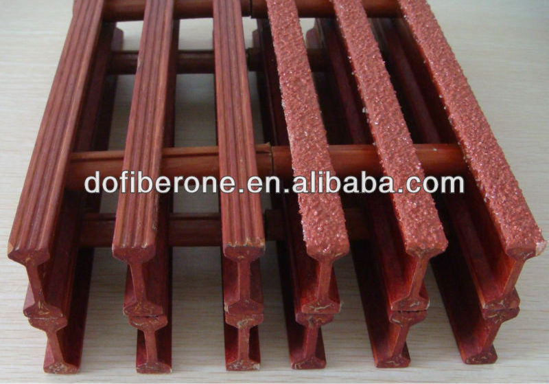 Fiberglass GRP FRP pultruded grating 25mm 30mm 38mm 50mm T I-bar