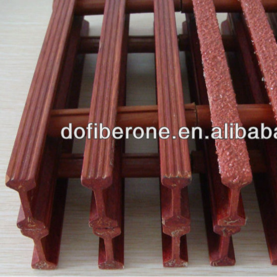 Fiberglass FRP GRP pultruded grating 25mm 30mm 38mm 50mm T I-bar