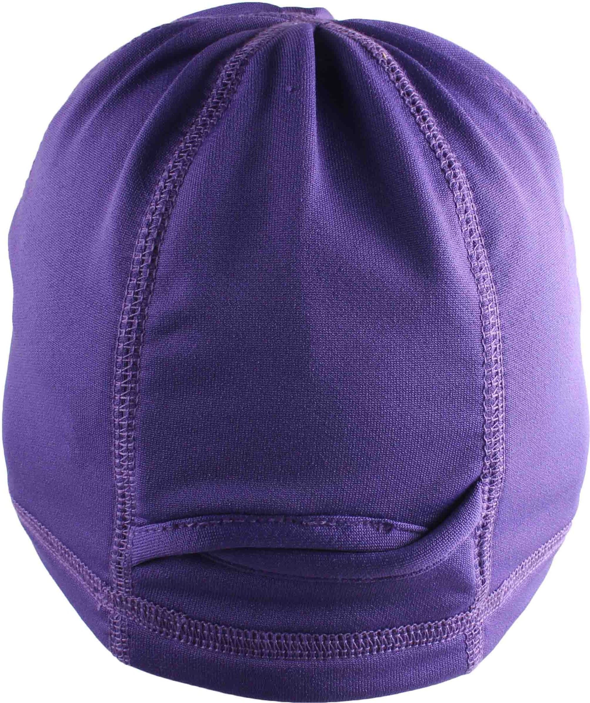 Women's quick dry windproof warm ponytail hole reversible winter running beanie